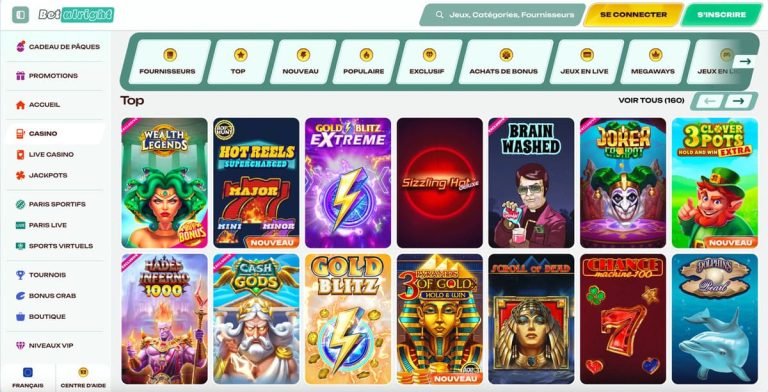 Betalright Casino jeux