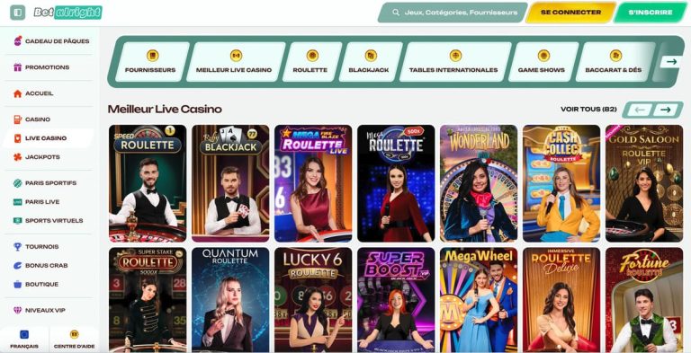 Betalright Casino live