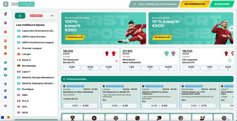 Betalright Casino paris sportifs